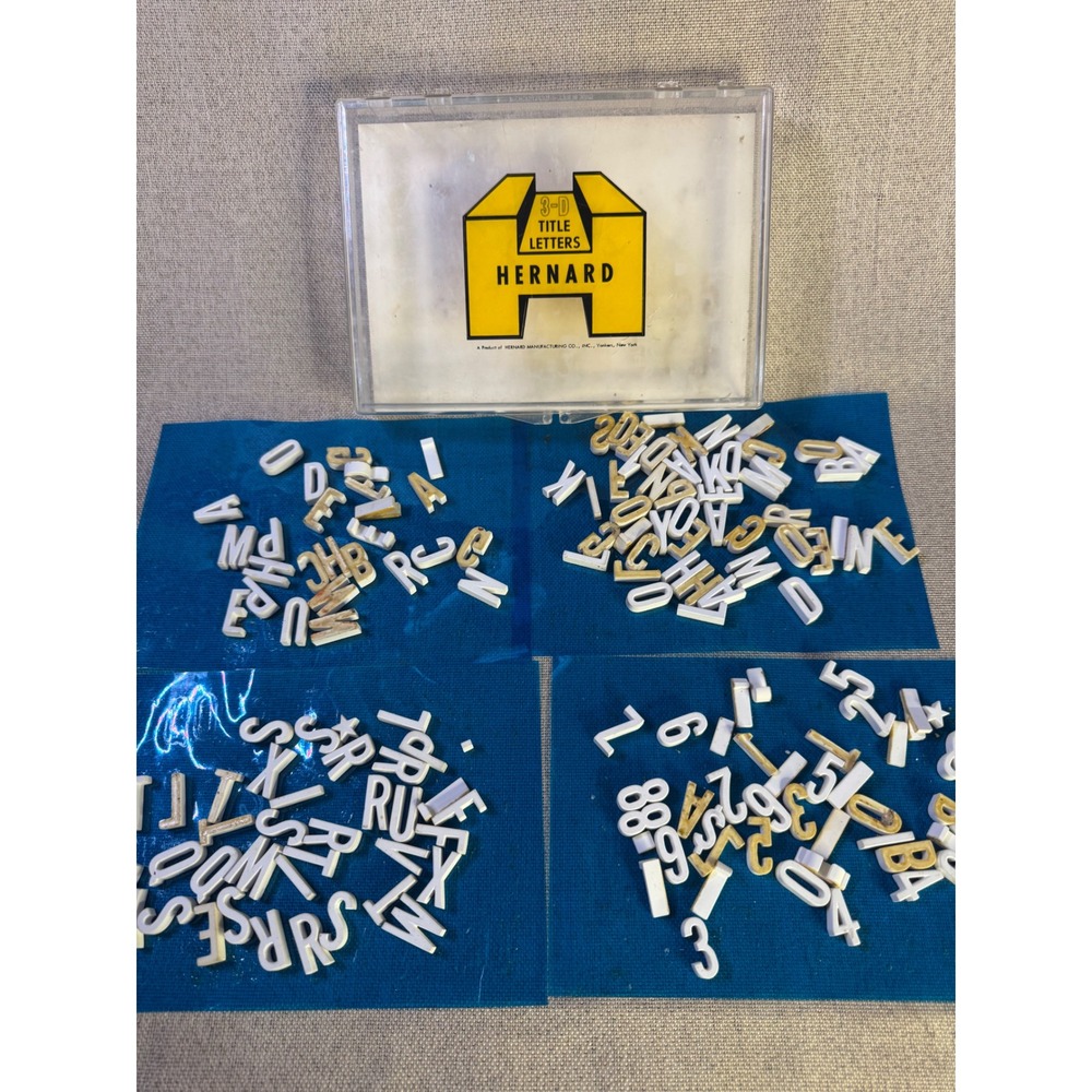 VTG Hernard 3D Title Letters Set Model PS 34 Movie Titling Letters Numbers Case